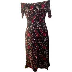 Lulus Cold Shoulder Floral Dress